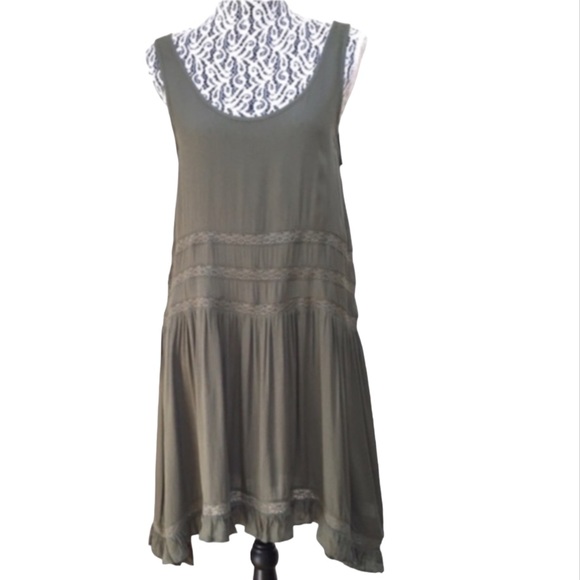 ON THE ROAD Ruffled Asymmetrical Lace Trim Sleeveless Cami Slip Mini
Dress - Picture 1 of 5